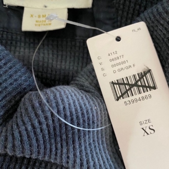 Anthropologie Maeve Ainsley Waffle Knit Turtleneck Size Tie Dye Blue - Picture 5 of 5